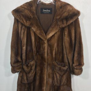 Elegant MINK fur jacket whiskey brown Medium coat Giuliana Teso Neiman Marcus507